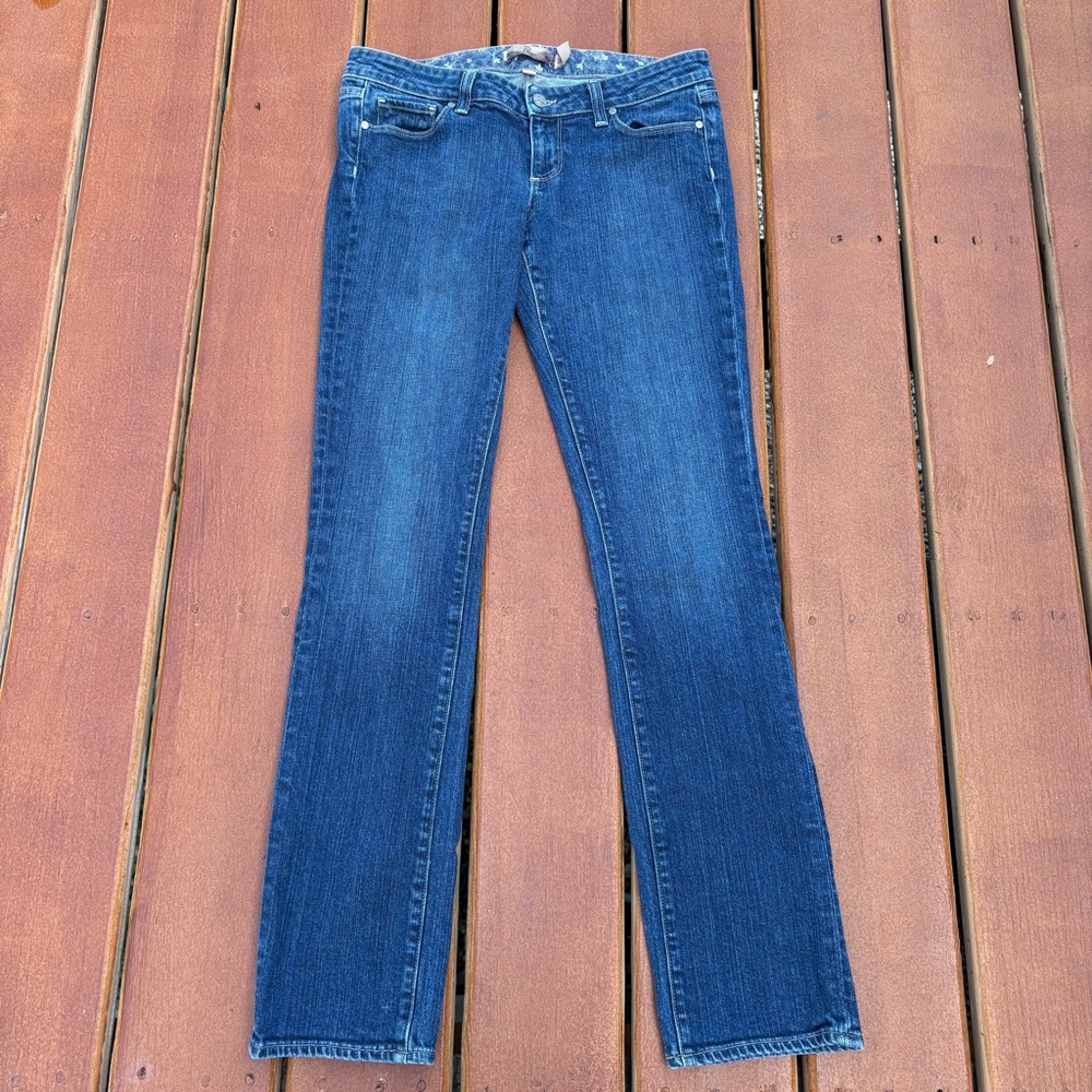 PAIGE Women's Straight Leg Jeans in Blue Wash